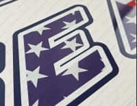 Sea Pro Boat Logo USA Flag Decals 42" x 5.8" 2pcs.